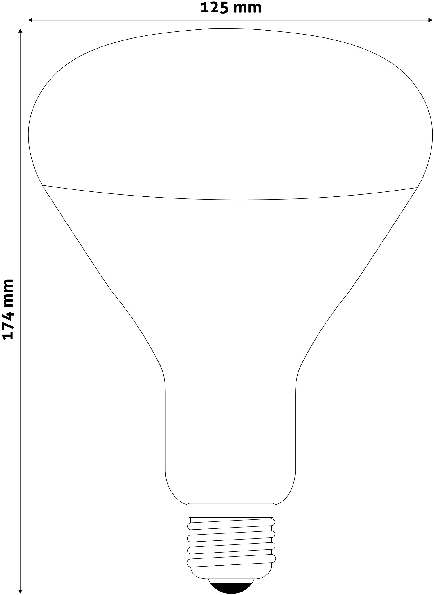 Infra červená žárovka R125 100W